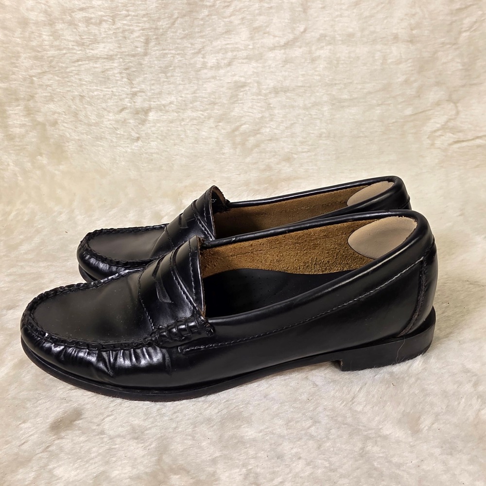 G.H. Bass Weejuns Penny Loafers Black Leather Women 6.5